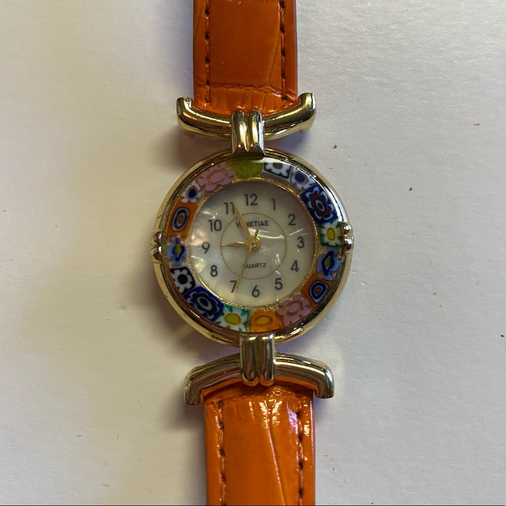 Murano Millefiori Venetiae Watch Leather Band